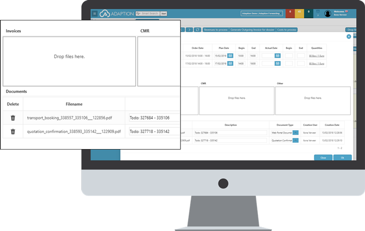 screenshot of Forwarding Management System